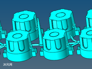 圓形蓋子塑膠模具模型